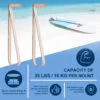 Hang 11 Surfboard Wall Mount Leather White 3