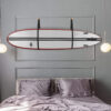 Surfboard Wall Mount - Black Leather - Image 7