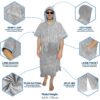 Surf Poncho - Gray & Blue - Image 2