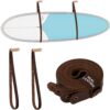 Hang 11 Surfboard Wall Mount Leather Brown