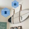Surfboard Wall Mount - Brown Leather - Image 2